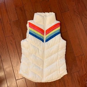 White rainbow vest